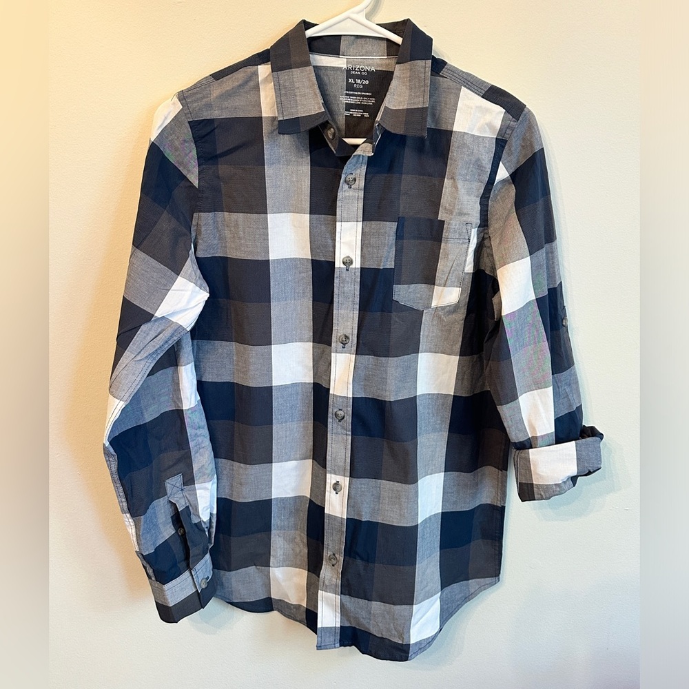 NWT Navy Blue Boys Flannel